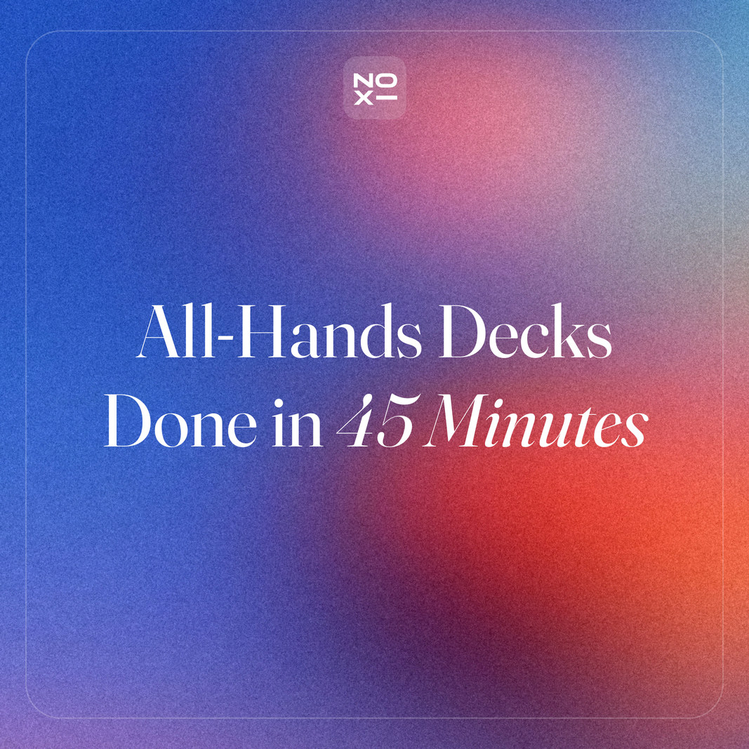 How to build an all-hands meeting presentation that keeps 200 people informed in 45 minutes