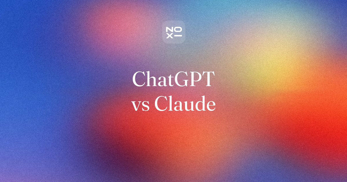 ChatGPT vs Claude — NOXI comparison cover: 88 to 85 on seven documented criteria, with ChatGPT ahead on images, price and tools and Claude ahead on long documents and connectors