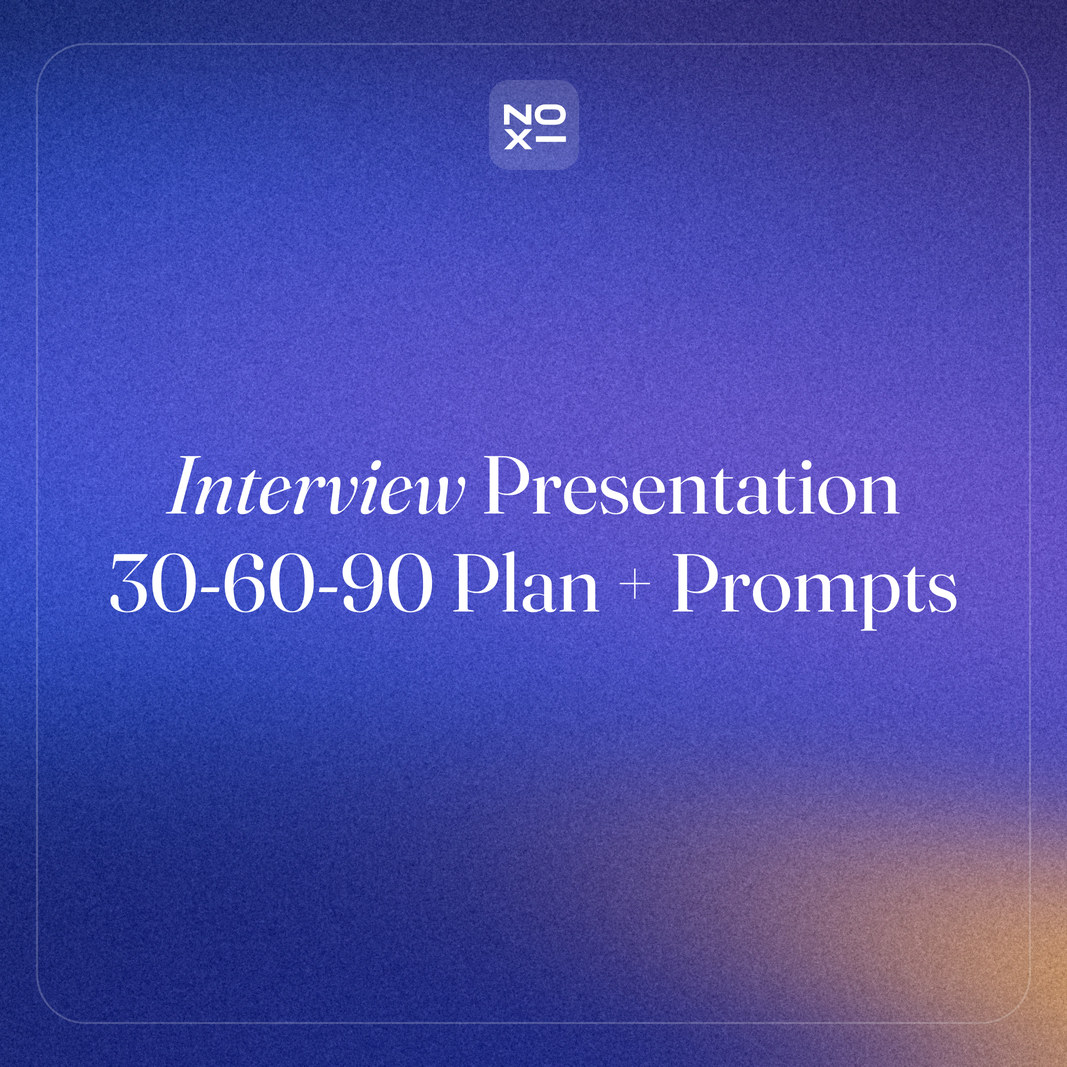 Job Interview Presentation: Structure, 30-60-90 Plan and AI Prompts
