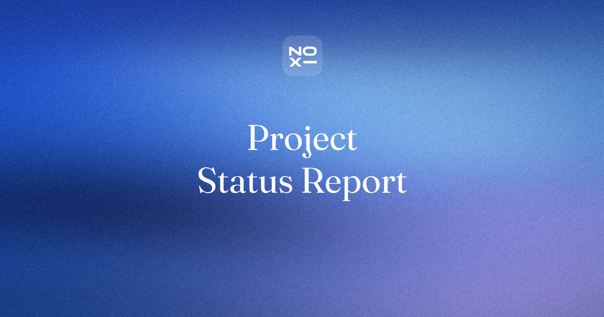 Project status report presentation — a one-slide status with red, amber and green ratings by dimension, a milestone table with baseline and forecast dates, top risks and a decisions-needed band