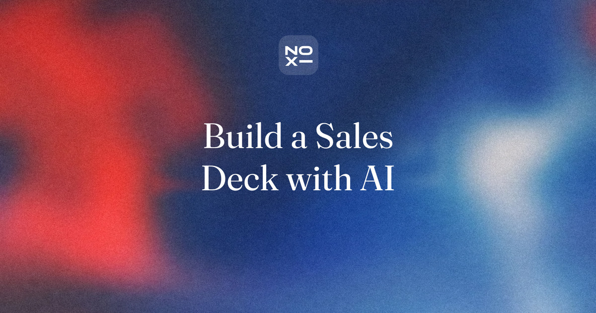 How to build a sales deck with AI — the 10-slide structure from the shift in the buyer's world to a mutual action plan