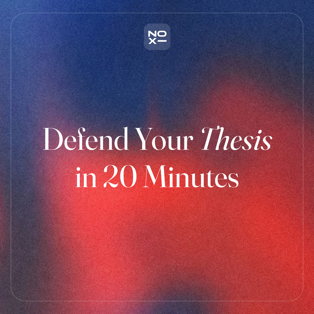 How to build a thesis defense presentation: structure, timing and a worked example
